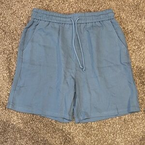 Halara Blue Drawstring Lounge Shorts Size L NWT Casual Athleisure (E/118)